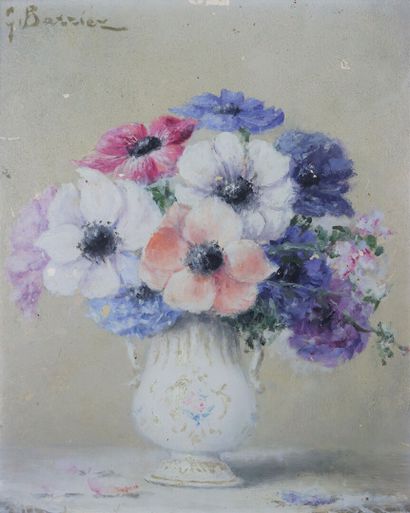 null Gustave BARRIER (1871-1953).

Nature morte aux fleurs.

Huile sur carton signée...