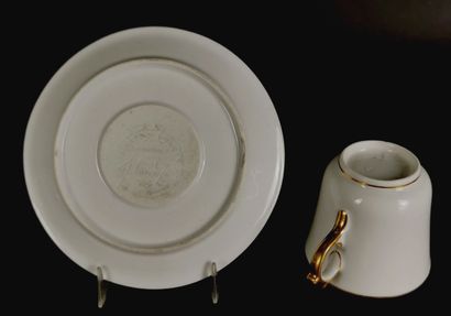 null SEVRES and PARIS.

Set of four cups and four saucers in porcelain with gold...