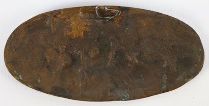 null Oval plaque in patinated bronze representing Apollo among the nine Muses. 

Old...