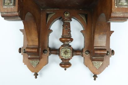 null Wood and brass wall clock, the dial signed by Ronvalot in Vesoul.

End of the...