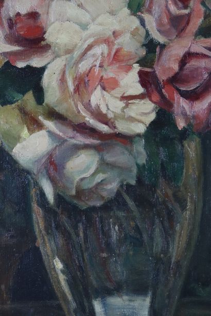 null 
Gaston PLOQUIN (c.1882-1970).




Nature morte au bouquet de roses, huile sur...