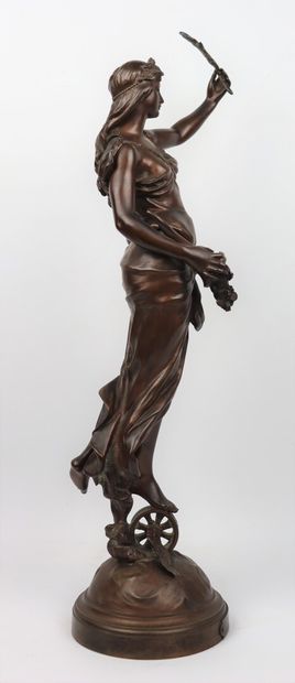 null Jean Didier DEBUT (1824-1893).

La Fortune.

Sculpture en bronze à patine brune,...