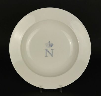 null SEVRES.

Soup plate of the service of Napoleon III, in white porcelain, with...