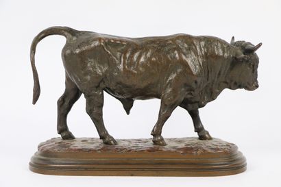 null Rosa BONHEUR (1822-1899).

Le Taureau. 

Bronze à patine brune, signé sur la...