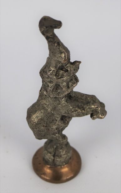 null Rembrandt BUGATTI (1884-1916), after.

Automobile mascot in silvered bronze...