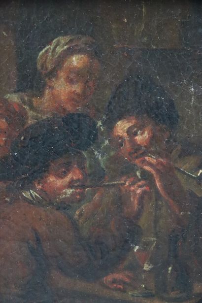 null Dutch school of the XVIIth century.

Tavern scenes, pipe smokers.

Oil on canvas,...