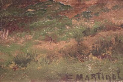 null E. MARTINOL (XIXe-XXe)

Le passage du gué.

Huile sur toile marouflée, signée...