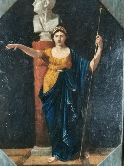 null French school of the 19th century.

Allegory of the Republic.

Oil on paper,...