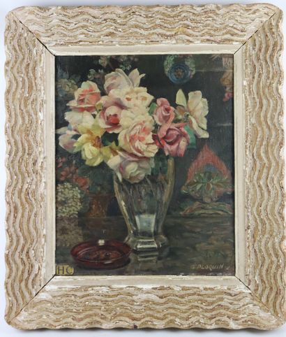 null 
Gaston PLOQUIN (c.1882-1970).




Nature morte au bouquet de roses, huile sur...