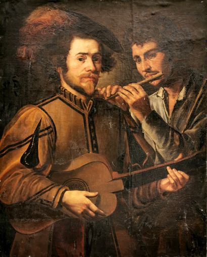 null Poor musician and rich musician.

Oil on paper mounted on canvas.

This canvas...