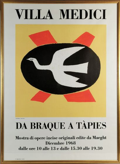 null Georges BRAQUE (1882-1963), after.

Poster for the exhibition at Villa Medici,...