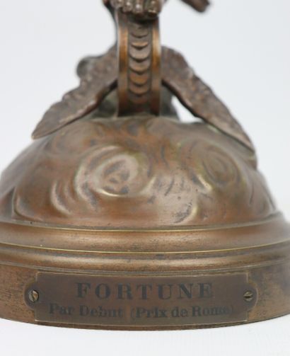 null Jean Didier DEBUT (1824-1893).

The Fortune.

Sculpture in bronze with brown...