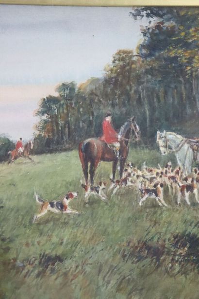 null 
Frederick W. FITCH (1880-1925)




Chasse à courre.




Paire de gouaches et...