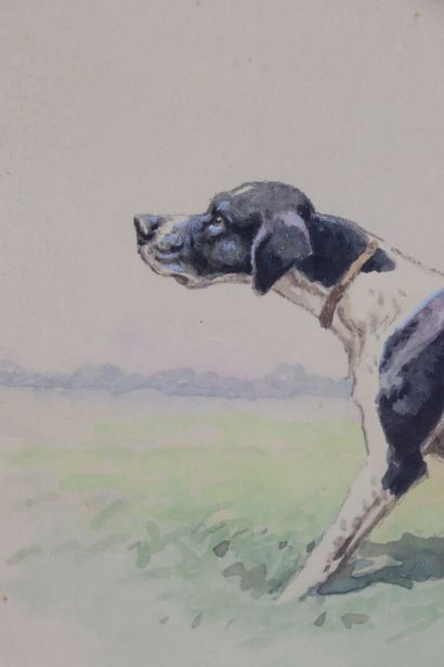 null Joseph OBERTHUR (1872-1956)

Pointer at the stop.

Watercolor and pencil on...