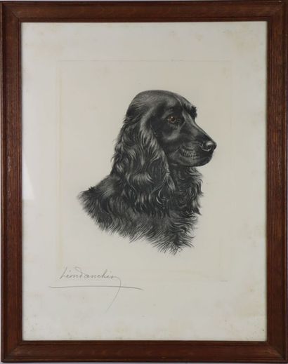null Léon DANCHIN (1887-1938).

Cocker.

Etching and aquatint, signed in pencil lower...