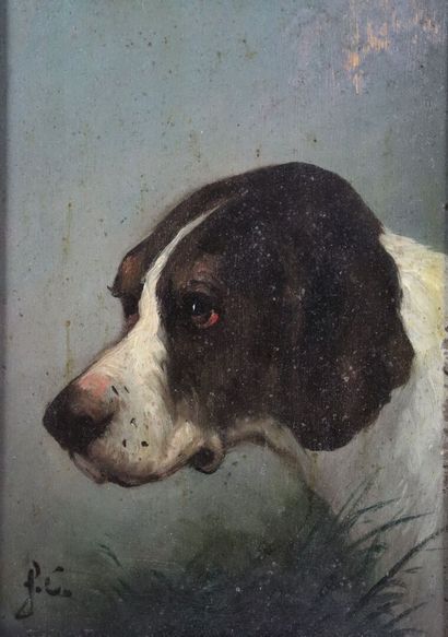 null Jules CHARDIGNY (1842-1892).

Spaniel.

Oil on panel, monogrammed lower left....