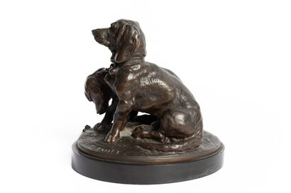 null Emmanuel FREMIET (1824-1910). 

Ravageot et Ravageole. 

Bronze à patine brune,...