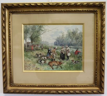 null Charles Olivier DE PENNE (1831-1897)

The stag is offered, end of the hunt

Watercolour...
