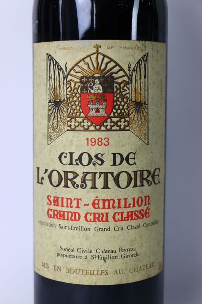 null CLOS DE L'ORATOIRE.

Millésime : 1983.

2 bouteilles, e.s.