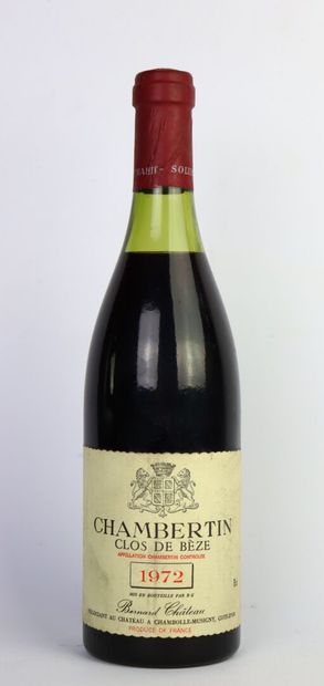 null CHAMBERTIN CLOS DE BEZE.

Bernard CHATEAU.

Millésime : 1972.

1 bouteille,...