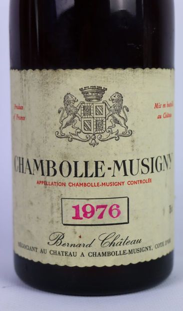 null CHAMBOLLE MUSIGNY.

Bernard CHATEAU.

Millésime : 1976.

1 bouteille, e.f.s...