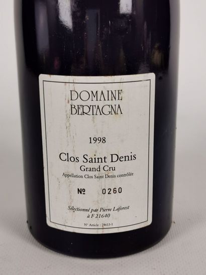null CLOS SAINT DENIS GRAND CRU.

Domaine BERTAGNA.

Vintage : 1998.

6 bottles