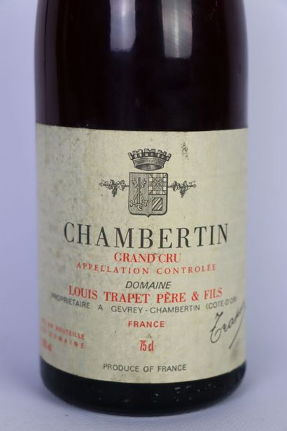 null CHAMBERTIN GRAND CRU.

TRAPET.

Vintage : 1982.

1 bottle, h.e