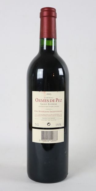 null CHATEAU LES ORMES DE PEZ.

Millésime : 2003.

1 bouteille