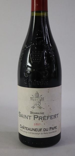 null CHATEAUNEUF-DU-PAPE.

Domaine SAINT PREFERT.

Millésime : 2007

1 bouteille,...