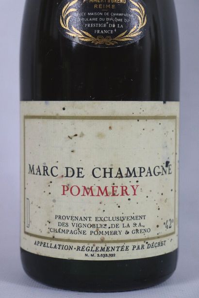 null MARC DE CHAMPAGNE POMMERY. 

1 bouteille, e.l.a