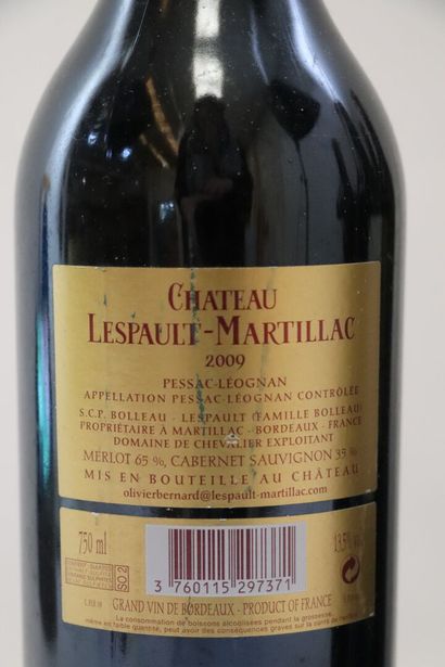 null CHATEAU LESPAULT-MARTILLAC.

Millésime : 2009.

5 bouteilles