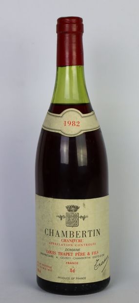 null CHAMBERTIN GRAND CRU.

TRAPET.

Millésime : 1982.

1 bouteille, h.e
