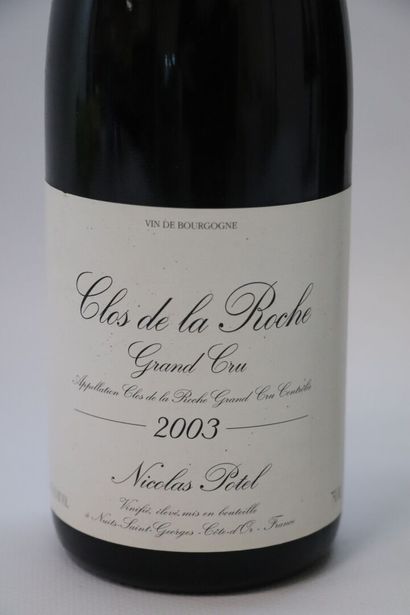 null CLOS DE LA ROCHE GRAND CRU.

Nicolas POTEL.

Millésime : 2003.

3 bouteille...