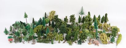 null Réunion d'arbres de décoration pour maquette de train HO.