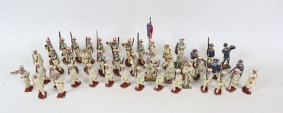 null QUIRALU.

Ensembles de quarante-six soldats en aluminium peint figurant des...