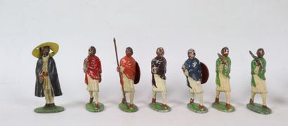 null QUIRALU.

Ensemble de soldats en aluminium peint de la Guerre d'Ethiopie, comprenant...