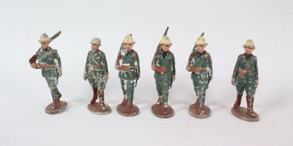 null QUIRALU.

Ensemble de soldats en aluminium peint de la Guerre d'Ethiopie, comprenant...