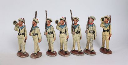 null QUIRALU.

Ensembles de quarante-six soldats en aluminium peint figurant des...