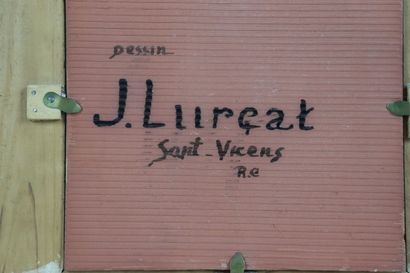 null Jean LURCAT (1892-1966).

Carreau en céramique émaillée représentant un animal...