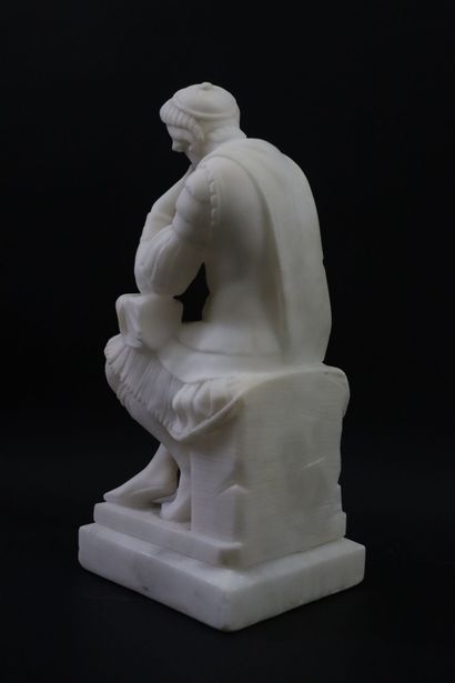 null MICHEL-ANGE, d'après. 

Laurent de Médicis.

Sculpture en albâtre.

H_33 cm.

Reprise...