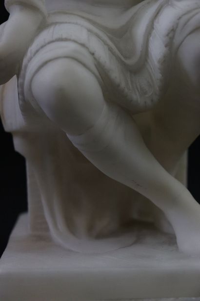 null MICHEL-ANGE, d'après. 

Laurent de Médicis.

Sculpture en albâtre.

H_33 cm.

Reprise...