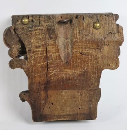 null Chapiteau corinthien en bois sculpté. 

XVIIIème siècle. 

H_16 cm L_18 cm P_9...