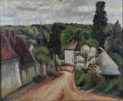 null Louis NEILLOT (Vichy 1898 - Paris 1973).

Entrée de Breuilpont (Eure).

Huile...