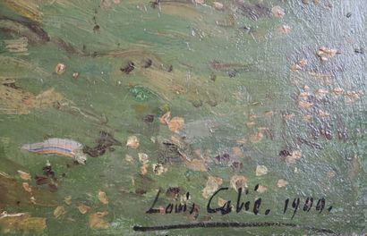 null Louis Alexandre CABIÉ (1854-1939).

La falaise. 

Huile sur panneau, signée...