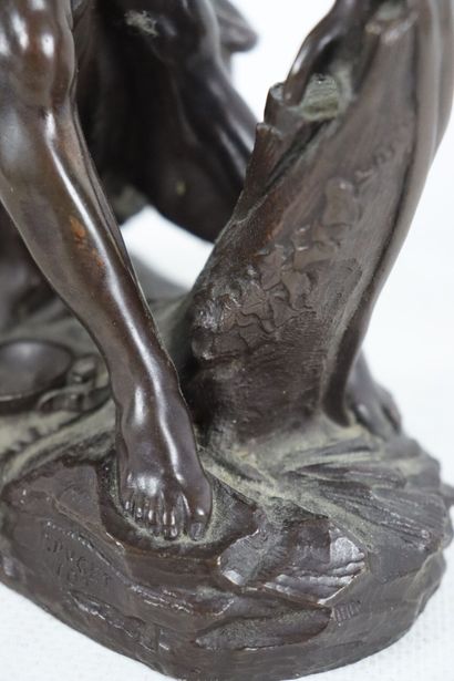 null Pierre PUGET (1620 - 1694), d'après.

Milon de Crotone.

Sculpture en bronze...