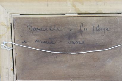 null Jean-Pierre JOUAN (1943).

Deauville, la plage à marée basse. 

Huile sur panneau,...