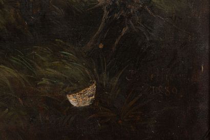 null Jules CELLIER (1826-c.1890).

Le marais.

Huile sur toile, datée 1889 et signée...