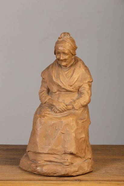 null D Saint-René T.

Femme assise.

Sculpture en terre cuite, signée.

H_32 cm L_18...