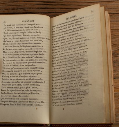 null [ALMANACH].

Almanach des Muses.

Paris, 1820.

Un vol in-12, cuir rouge or...