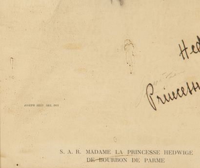 null Portrait de la princesse Hedwige, princesse de Bourbon Parme, avec envoi autographe...